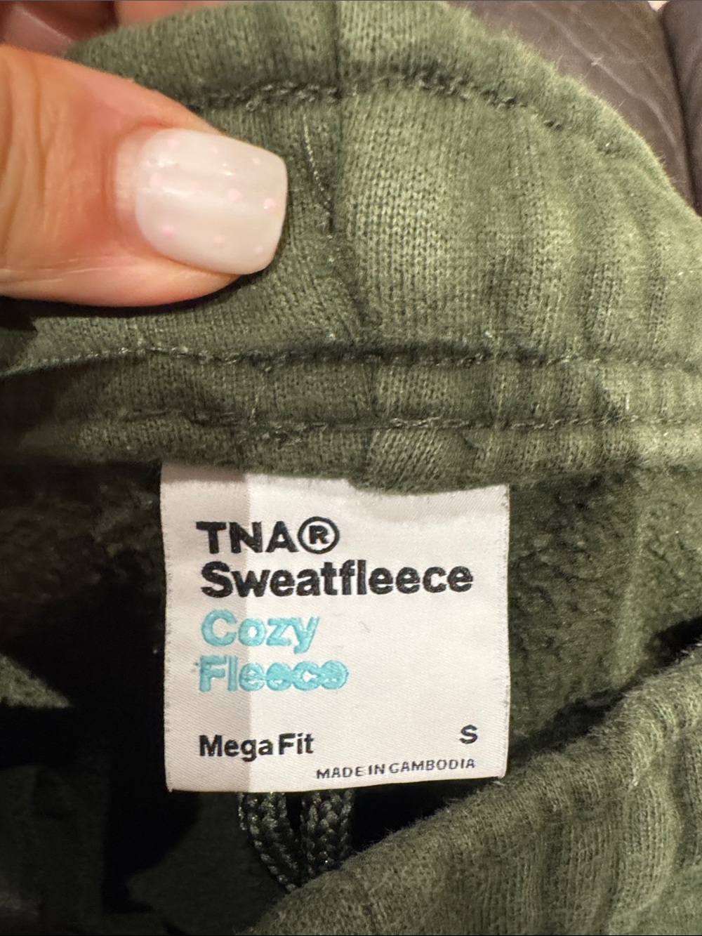 TNA Sweatfleece Cozy Fleece Hoodie in Olive